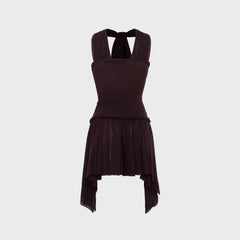 Siedres Milly Mini Mesh Dress - Brown