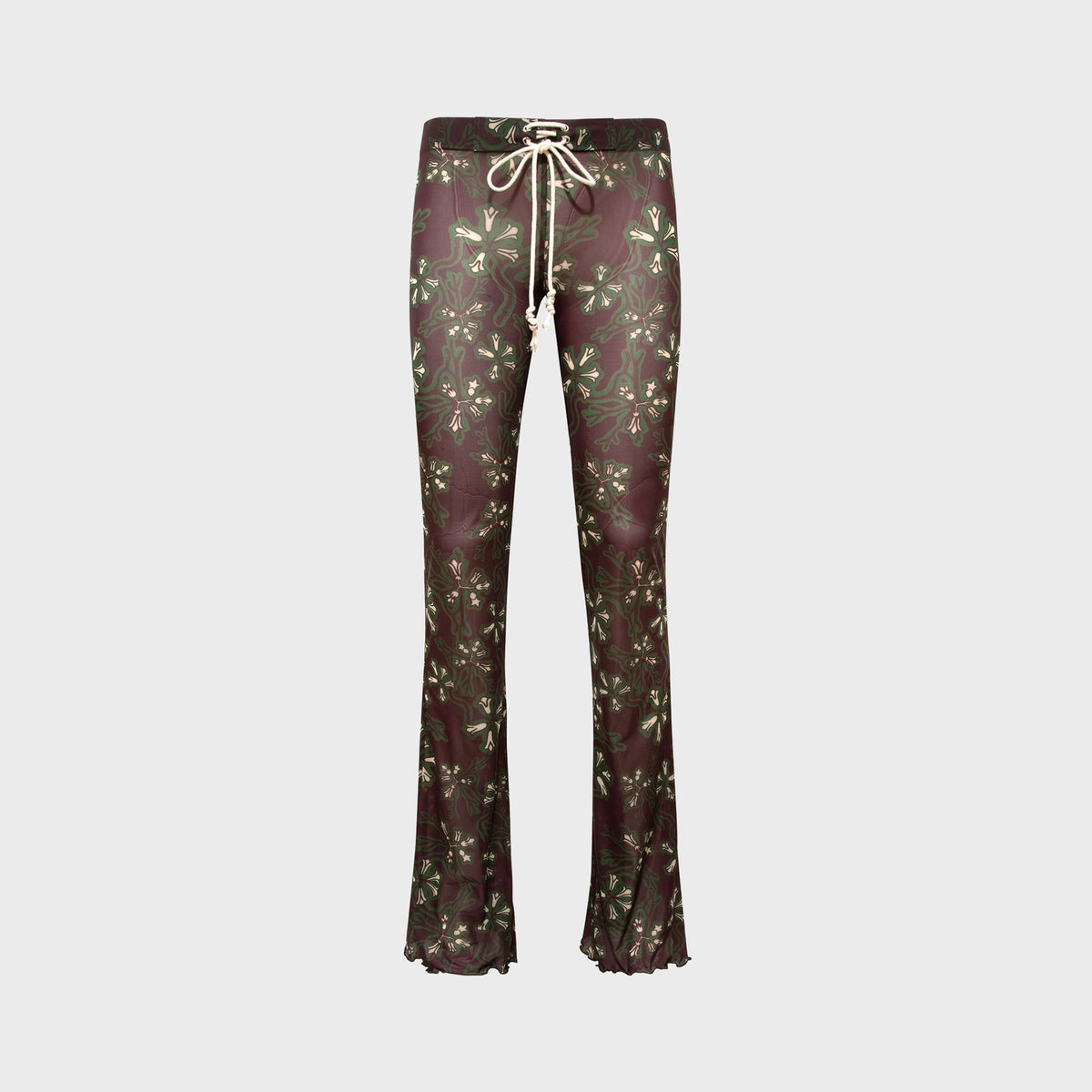 Siedres Dania Sheer Printed Drawstring Mesh Pant - Multi