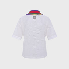 Siedres Leo Boxy Fit Short-Sleeve Polo - Ecru
