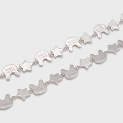 Sandy Liang Terminator Bunny Star Necklace - Silver