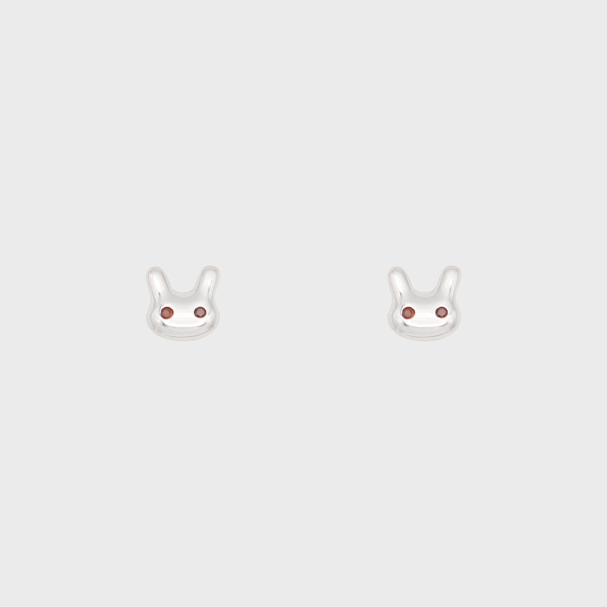 Sandy Liang Terminator Bunny Studs - Silver
