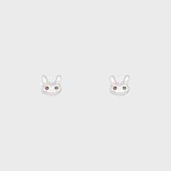 Sandy Liang Terminator Bunny Studs - Silver
