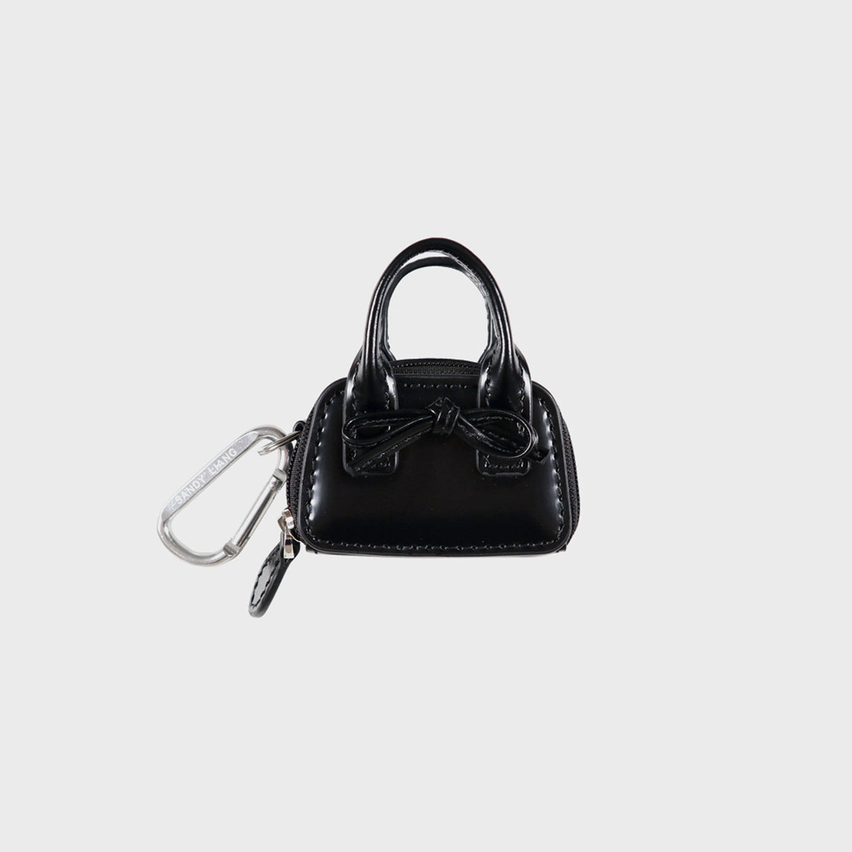 Sandy Liang Secure Mini Bag Keychain - Black