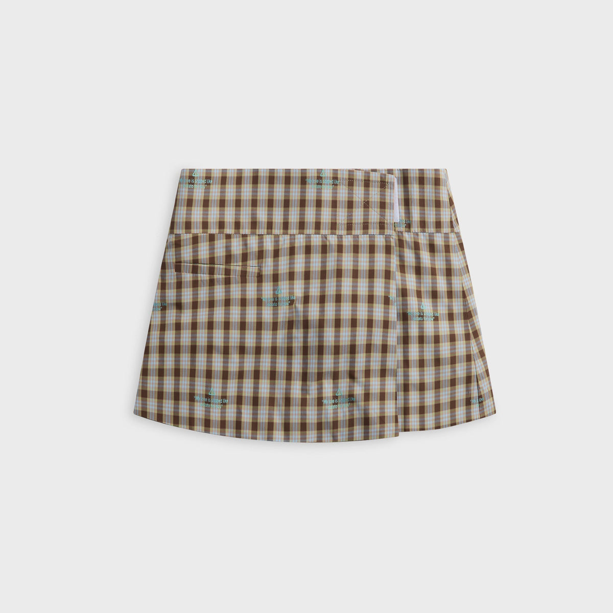 Sandy Liang Pomme Skort - Umber Plaid