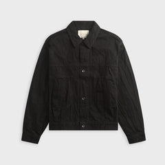 Studio Nicholson Nyle Crinkle Denim Jacket - Black