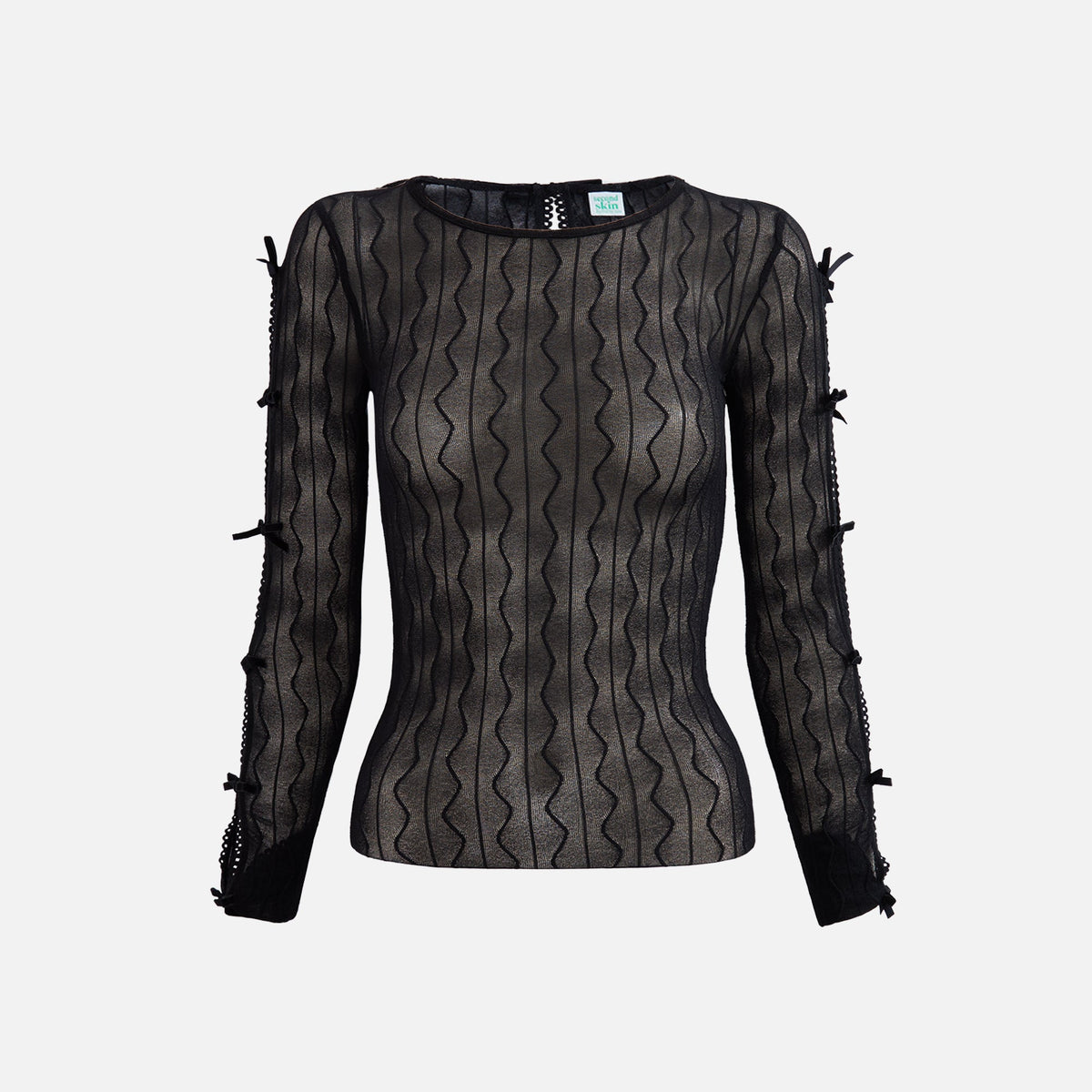 Second Skin Ross Bow Top - Black