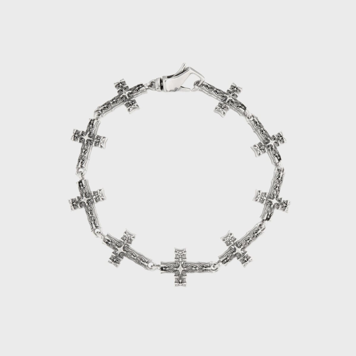 Emanuele Bicocchi Reissue Notre Cross Multi-Cross Bracelet - Silver