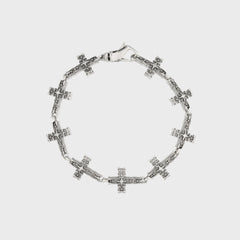 Emanuele Bicocchi Reissue Notre Cross Multi-Cross Bracelet - Silver