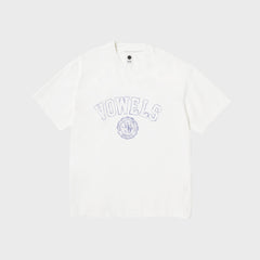 vowels Faded Collegiate Tee - White