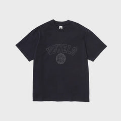 vowels Faded Collegiate Tee - Black