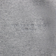 Alexander Wang Crystal Hotfix Mid-Rise Terry Sweatpant - Grey