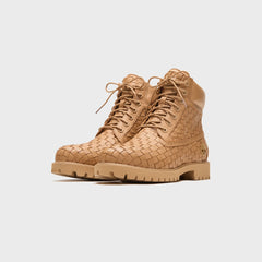 Timberland Textured Premium 6-Inch Boots - Beige Full Grain