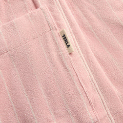 Tekla Classic Bathrobe - Shaded Pink Stripes