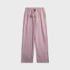 Tekla Rhubarb Stripes Poplin Pyjama Pant - Red / White / Yellow