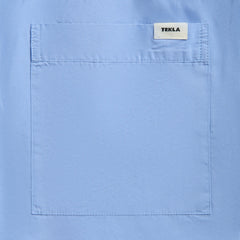 Tekla Poplin Pyjama Shorts - Solid Cornflower Blue