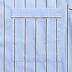 Tekla Cotton Poplin Pyjama Shirt - Bassett Stripes