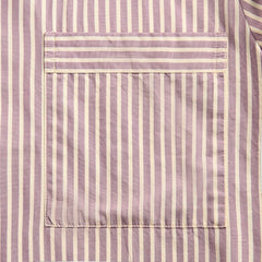 Tekla Poplin Long Sleeve Pyjama Shirt - Skipper Stripes