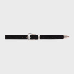 Black Suede Studio Tetra Belt - Black Suede