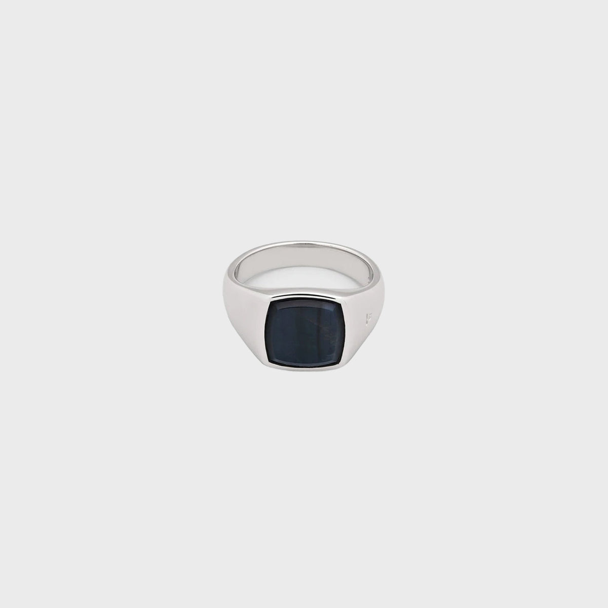 Tom Wood Kay Ring Blue Hawk Eye 58" - Silver