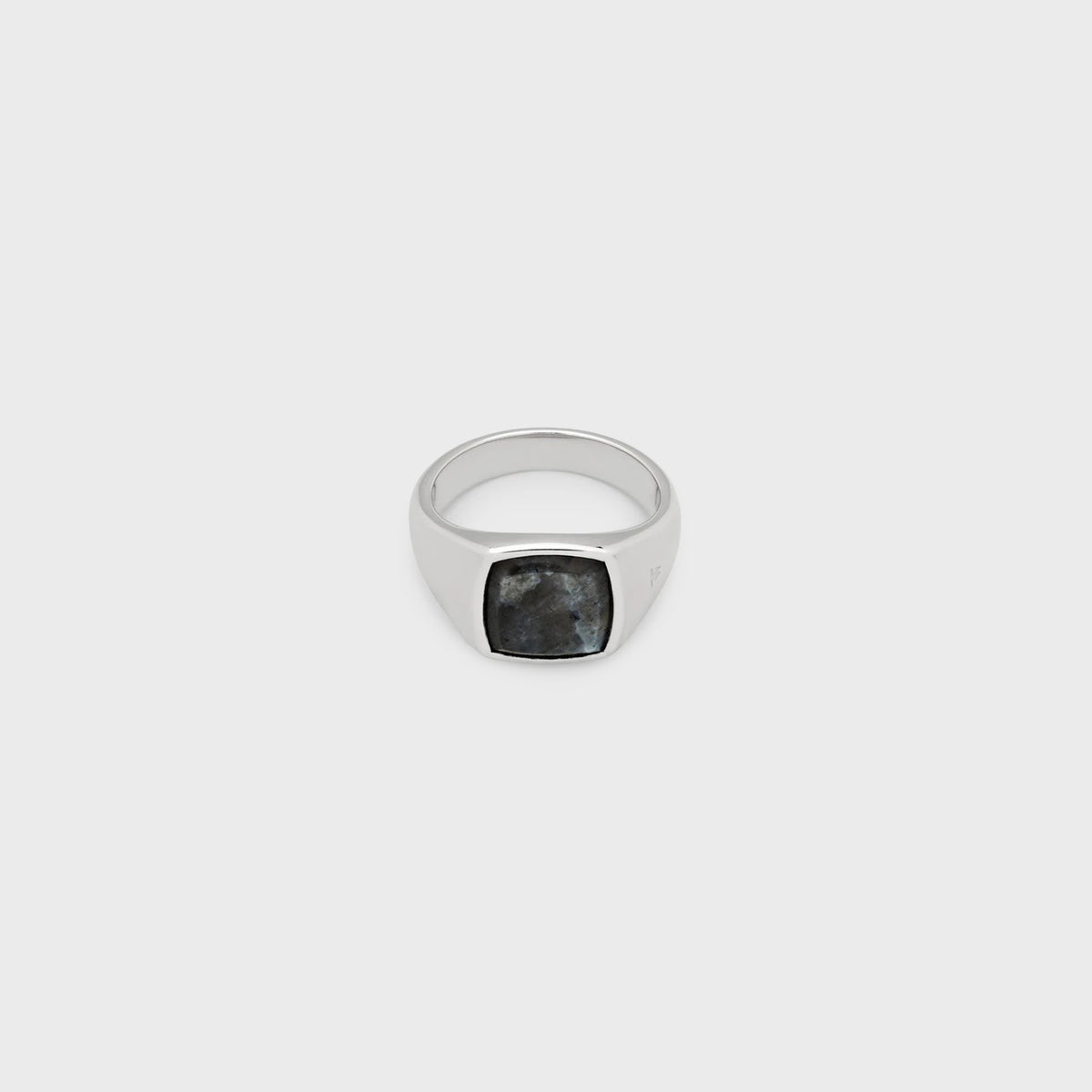Tom Wood Kay Ring Larvikite 60" - Silver