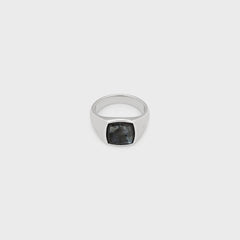 Tom Wood Kay Ring Larvikite 60" - Silver