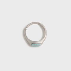 Tom Wood Kay Ice Blue Ring - Silver