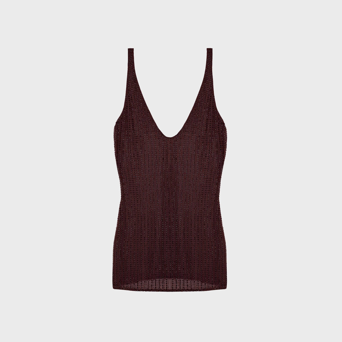 Venuja Crystal Mini Dress - Burgundy