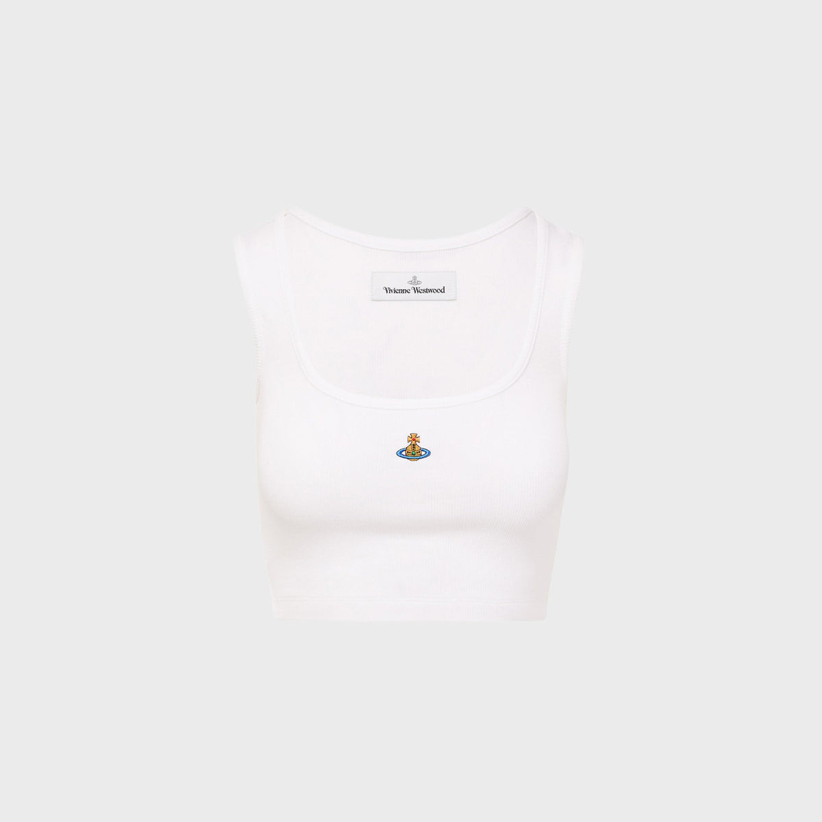 Vivienne Westwood Cropped Rib Vest - White