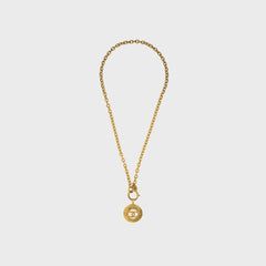 WGACA Chanel CC Sunburst Necklace - Gold