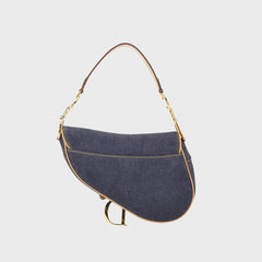 WGACA Dior Denim Saddle Bag - Navy