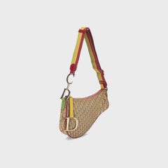 WGACA Dior Canvas Rasta Saddle Pochette - Multi
