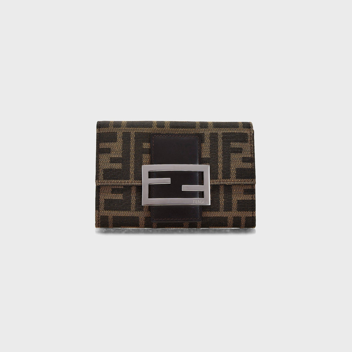 WGACA Fendi Zucca Compact Wallet - Brown