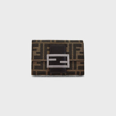 WGACA Fendi Zucca Compact Wallet - Brown