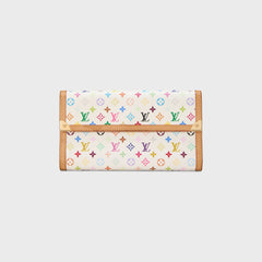 WGACA Louis Vuitton x Takashi Murakami International Wallet - White / Multi