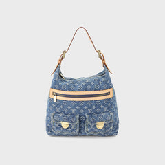 WGACA Louis Vuitton Denim Baggy GM Bag - Blue