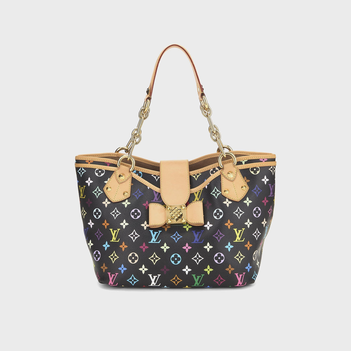 WGACA Takashi Murakami x Louis Vuitton White Monogram Multicolore Annie GM - Black