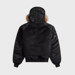 Junya Watanabe MAN Fur Trim Puffer Jacket - Black